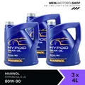 Mannol Hypoid Gear Oil Getriebeöl 80W-90 GL-4/GL-5 LS 3x4 Liter = 12 Liter