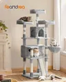 FEANDREA Kratzbaum, XXL Katzenbaum, 172 cm, hellgrau PCT019W01