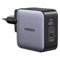 Ugreen 65W Fast Wall Charger, USB-A & 2 x USB-C Black (65 W, 3 Ports) (6941876255313)