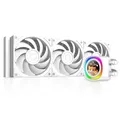 ID-COOLING FX360 LCD PE Weiß 360-mm-AIO-Flüssigkeits-CPU-Kühler mit 1,48" Vollfarb-LCD-Display, 350W TDP, 3×120 mm Hochleistungslüfter, Intel LGA1851/1700 & AMD AM5/AM4 Unterstützung