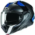 HJC F100 Bios Klapphelm, schwarz-blau, Größe XS 54 55 für Männer