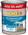 Bondex Wetterschutz Farbe Marehalm (RAL7034) 3 L für 27 m² | Extreme Deckkraft | Hervorragende Witterungsbeständigkeit | seidenglänzend | Wetterschutzfarbe | Holzfarbe