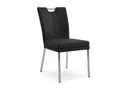 Niehoff MĂ¶bel Indoor Niehoff Colorado Stuhl mit Griff, 4-FuĂź Quadratrohr, Leder Napoli schwarz 4051781315056