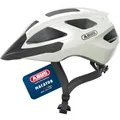 ABUS Rennradhelm Macator - sportiver Fahrradhelm für Einsteiger - auch für Zopfträger/-innen - für Damen und Herren - Weiß Glänzend, Größe L, L (58-62 cm)