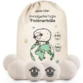 Trocknerbälle für Wäschetrockner 100% Schafwolle, ÖkoFreundlicher Weichspüler...