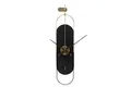 ONZENO Wanduhr THE BLACK PLANET. 20x90x1.8 cm (handgefertigte Design-Uhr)