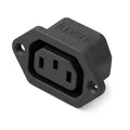 Kaltgeräte Steckverbinder Stecker C-13, 10A/250V mit 2 Loch Rahmenbefestigung