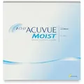 1-Day Acuvue Moist (90er Packung) Tageslinsen (-3.25 dpt & BC 9) mit UV-Schutz für Allergiker & trockenere Augen