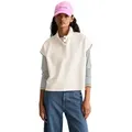 Marc O'Polo DENIM Poloshirt ärmellos wide aus Organic Cotton weiß S (36)