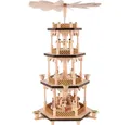Erzgebirgische Volkskunst Richard Glässer GmbH Weihnachtspyramide 4-stöckige Pyramide Christi Geburt (54cm) von Richard Glässer