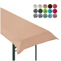 heimtexland ® Tischdecke Bierzeltgarnitur Biertischdecke Garten Tischdeko Party Event Dekoration Typ861 Beige 90x240 cm
