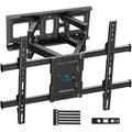 PERLESMITH TV Wandhalterung, Schwenkbare Neigbare TV Halterung für 37-85 Zoll Flach & Curved Fernseher bis zu 60kg, Wandhalterung Fernseher max.VESA 600x400mm