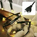 hellum Lichterkette 35 LED, 5,10m Länge, Lichterkette innen, klassisch warmweiß, <59lm, grün mit Stecker, für Weihnachtsbaum 579338