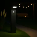 MeLiTec Solar Gartenleuchte SO44, Bewegungsmelder, LED-Solar-Gartenlampe schwarz