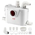 VEVOR Hebeanlage, 500 W, 110 L/min Durchfluss, 8 m Förderhöhe, Schmutzwasserpumpe mit 4 Wassereinlässen, Abwasserhebeanlage für Toilette, Keller,