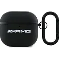 Mercedes Etui AMG Leather White Logo na AirPods 4 - czarne / biaÅe (Kopfhörer Hülle) (AMG00094-0)