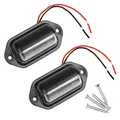 Thlevel LED Kennzeichenbeleuchtung 6 SMD LED Lizenz Kennzeichenleuchte Nummernschildbeleuchtung Nummernschildleuchte 2 Stücke für 12V-24V PKW Anhänger LKW Wohnwagen