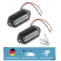 Einfache Installation: 2x LED Kennzeichenbeleuchtung 6 SMD für 12V-24V Fahrzeuge