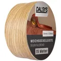 Dalsys Sockelleiste, L: 1500 cm, Weichsockelleiste selbstklebend, 1-St., Klebeleiste, Abschlussleiste für Fugen in Wohnbereich, Küche, Bad beige 1500 cm