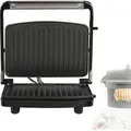 LIVOO Grill Elektro Tischgrill Elektrogrill Kontaktgrill Balkon DOC232G grau - Grau