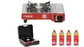 ROTHENBERGER Industrial Campingkocher Deluxe inkl. 4 Gaskartuschen | inkl. Tragekoffer | 1-flammig Gaskocher Camping Gas Kocher Kartusche | für Töpfe 12-34 cm