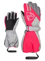 Ziener Unisex Baby Lauro Ski-Handschuhe/Winter | wasserdicht Lange Stulpe reflektierend, light mélange.neon pink, 92cm