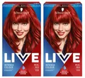 Schwarzkopf Live 2x Hair Dye, 035 Real Red