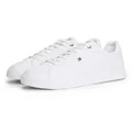 Tommy Hilfiger ICON COURT LIGHT ESS Sneaker, Freizeitschuh, Halbschuh, Schnürschuh, weich gepolsterter Schaftrand weiß 41 EU