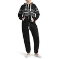 Finchgirl 33E2 Azteken FG117 Damen Jumpsuit Overall Jogging Schwarz XS
