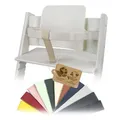 BambiniWelt Schrittgurt Tripp Trapp – Lederriemen aus Echtleder kompatibel mit Stokke Hochstuhl, weiches Öko-Leder, schadstofffrei & atmungsaktiv, abwaschbar & langlebig (beige)