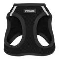 Voyager Step-In Air Hundegeschirr by Best Pet Supplies - All Weather Mesh Step in Vest Harness für kleine und mittlere Hunde, Schwarz, size L - Brust 45-52 cm