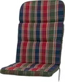 Auflage Hochlehner Kreta 8699 rot-blau-grün kariert 120x50x7 cm KETTtex