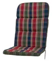 Kettler Polen KETTtex 8699 Auflage Hochlehner Kreta rot-blau-grün kariert 120x50x8 cm Sitzpolster