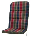 Auflage Hochlehner Kreta 8699 rot-blau-grün kariert 120x50x7 cm KETTtex