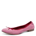 Tamaris Damen Ballerina Leder flach, rosa, 39 EU
