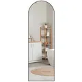 Floordirekt Ganzkörperspiegel Madison Gewölbt Aluminiumrahmen Schwarz 161 x 52 cm