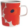 Marimekko - Oiva Unikko Becher mit Henkel, 250 ml, weiß / rot
