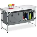 Relaxdays Campingtisch klappbar Silber,Grau