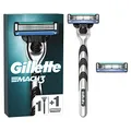 Gillette Mach3 Nassrasierer Herren, Rasierer + 2 Rasierklingen mit 3-fach Klinge, Geschenk Männer