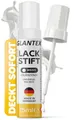 GLANTEX Lackstift Weiß glänzend [15ml] - Autolack mit hoher Deckkraft gegen Kratzer und Steinschläge, für Auto, Felgen, Möbel, Heizkörper - Emaille Reparaturset, Weißer Lackstift Auto - RAL 9010