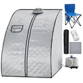 Mobile Dampfsauna ThermaLuxe II, 1000 W, 15 Temperaturstufen grau/blau B-Ware