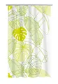 RIDDER Duschvorhang Textil Tropical grün 180x200 cm Duschvorhang, Vorhang, Dusch