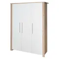 roba Kleiderschrank 'Malo' 3-türig mit Soft-Close - Weiß / Eichen-Dekor