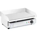 Royal Catering Elektro Grillplatte - 550 x 350 mm - - glatt - 3000 W - Silber