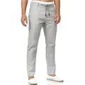 Indicode Leinenhose Herren Veneto Sommerhose Leinen Herrenhose leichte Sommerhose mit Kordelzug grau 3XL