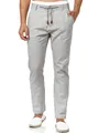 Indicode Herren Veneto Stoffhose aus Leinen & Baumwolle | Leinenhose Freizeithose Männer Lt Grey, 3XL