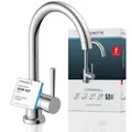 SCHÜTTE 79119 Cornwall Kitchen Tap Low Pressure Sink Mixer Tap with High Spout