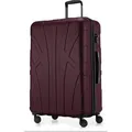 Suitline - Reisekoffer groß erweiterbar, Koffer XL 4 Rollen, Rollkoffer Hartschale, Trolley Hardcase Check-In Gepäck 20-23 kg, Gurtmaß 158 cm, T... - Rot
