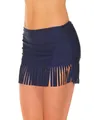 Aquarti Bikini-Hose Aquarti Damen Bikinihose mit Rock Seitliche Raffung
