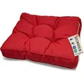sunnypillow Stuhlkissen Gartenkissen für Gartenmöbel Rattanmöbel, Outdoor / Indoor rot Sitzkissen 60x60x10cm